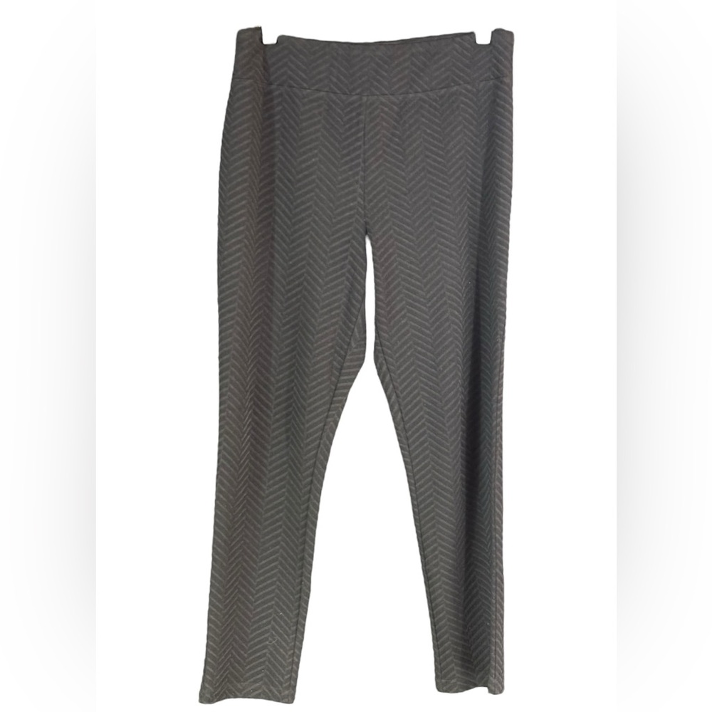 Tribal Stretchy Black Herringbone‎ Texture Pull On Pants (Size M)